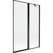 Parawany nawannowe - Mexen Mist parawan nawannowy 2-skrzydłowy prawy 120 x 150 cm, czarna ramka, czarny - 8A9-120-011-70-70-P - miniaturka - grafika 1
