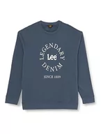 Bluzy męskie - Lee Legendary SWS bluza męska, niebieski, M - miniaturka - grafika 1