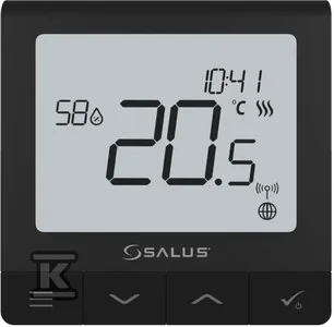 Regulator temperatury bezprzewodowy SALUS SQ610BRF Quantum, akumulatorowy tygodniowy natynkowy czarny, z OpenTherm - Regulatory i termostaty - miniaturka - grafika 1