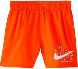 Stroje kąpielowe - Spodenki kąpielowe dla dzieci Nike Logo Solid Lap Junior pomarańczowe NESSA771 822 - L - grafika 1