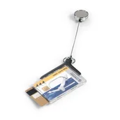 Etui na dokumenty i karty - Etui do dwóch kart CARDHOLDER DE LUXE PRO z mechanizmem ściągającym 10 sztuk 8308 58 - miniaturka - grafika 1