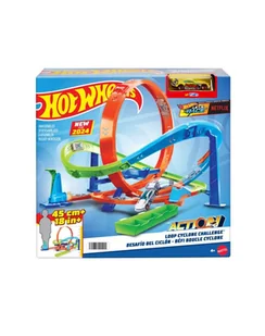 Hot Wheels Action Zestaw Zakręcone tornado Loop Cyclone Challenge HTK16 MATTEL - Tory, garaże, parkingi - miniaturka - grafika 1