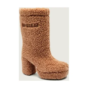 INUIKII Wełniane kozaki na słupku CURLY HIGH z dodatkiem skóry shearling - Kozaki damskie INUIKII Wełniane kozaki na słupku CURLY HIGH z dodatkiem skóry shearling - Kozaki damskie - miniaturka - grafika 1