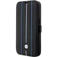 Etui i futerały do telefonów - Etui BMW BMBKP14L22RVSK do Apple iPhone 14 Pro 6,1" bookcase Leather Stamp Blue Lines - miniaturka - grafika 1