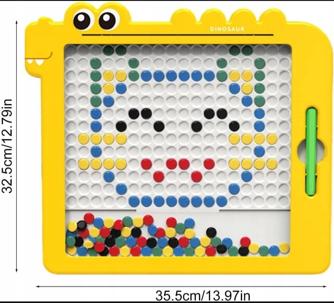Tablica Magnetyczna Montessori DinoBoard - Kreatywne Klocki Edukacyjne dla Dzieci