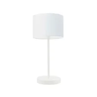 Lampy stojące - Lampka nocna biurkowa stołowa biała LED NICEA - miniaturka - grafika 1
