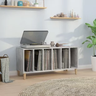 vidaXL Szafka na płyty, szarość betonu, 100x38x48 cm - Szafki RTV - miniaturka - grafika 1