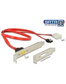 Adaptery i przejściówki - Delock slot cup SATA + Molex-> SATA 7P socket + Molex 2P to 8P (84949) - miniaturka - grafika 1