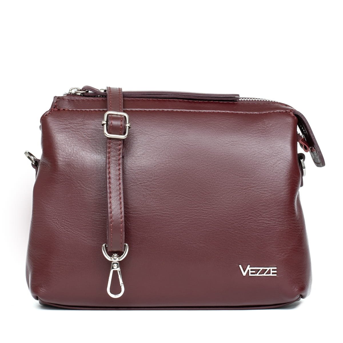 Mała Torebka Skórzana Vezze Uvetta Bordowa