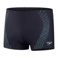 Kąpielówki męskie - Męskie Bokserki kąpielowe SPEEDO TECH PRNT ASHT AM 8-00303316911 – Granatowy - miniaturka - grafika 1