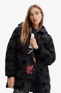 Desigual kurtka damska kolor czarny zimowa - Kurtki damskie - miniaturka - grafika 1