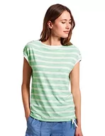 Koszulki i topy damskie - Cecil Damska koszulka w paski, zielony (Fresh Green), M - miniaturka - grafika 1