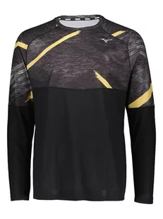 Mizuno Koszulka funkcyjna "Thermal Charge" w kolorze czarno-szarym - Koszulki sportowe męskie - miniaturka - grafika 1