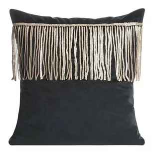 Euro Firany Poszewka Eurofirany Velvet Jasper Czarny1 45x45 1217029 - Poszewki na poduszki - miniaturka - grafika 1