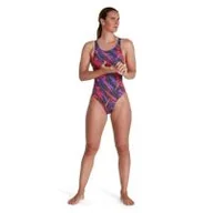 Stroje kąpielowe - Strój Kąpielowy Speedo Recordbreaker – Ultrafioletowy/Czerwony – Rozmiar 28 - miniaturka - grafika 1