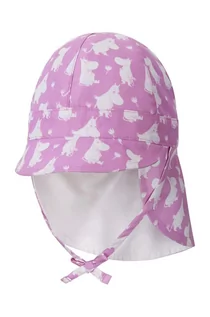 Czapki dla dzieci - Reima czapka z daszkiem dwustronna Moomin Solskydd kolor różowy wzorzysta - grafika 1