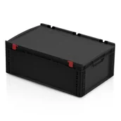 Pozostałe wyposażenie warsztatu - Pojemnik EURO ESD z pokrywą 60x40x23,5 cm - miniaturka - grafika 1