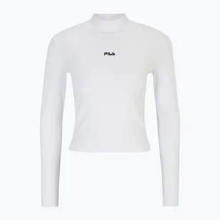 Longsleeve damski FILA Linnuse Cropped Turtle Neck bright white - Koszulki i topy damskie - miniaturka - grafika 1