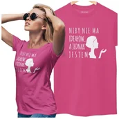 Koszulki i topy damskie - KOSZULKA DLA DZIEWCZYNY NA WALENTYNKI PREZENT NIBY NIE MA IDEAŁÓW, A JEDNAK JESTEM KOLOR RÓŻOWY - miniaturka - grafika 1