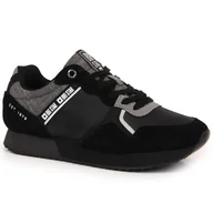 Buty sportowe męskie - Buty sportowe skórzane męskie czarne Big Star JJ174145 - miniaturka - grafika 1