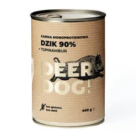 Mokra karma dla psów - Deer Dog! - DZIK + TOPINAMBUR – karma mokra 400g - miniaturka - grafika 1