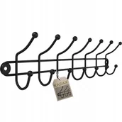 Wieszaki do szafy - KADAX Wieszak ścienny 7 haczyków, czarny wieszak na ubrania, listwa z haczykami, listwa do garderoby, hak ścienny - miniaturka - grafika 1