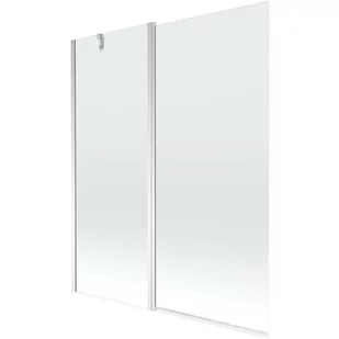 Mexen Flip parawan nawannowy 1-skrzydłowy 140 x 150 cm, transparent, chrom - Parawany nawannowe - miniaturka - grafika 1