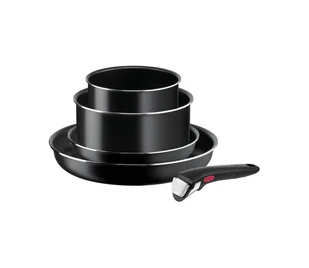 Tefal - Zestaw naczyń kuchennych 5 szt INGENIO EASY COOK &amp; CLEAN BLACK - Zestawy garnków i patelni - miniaturka - grafika 1