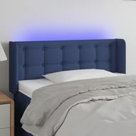 Inne meble do sypialni - Lumarko Zagłówek do łóżka z LED, niebieski, 93x16x78/88 cm, tkanina - miniaturka - grafika 1