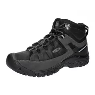 Buty trekkingowe męskie - KEEN Męskie buty trekkingowe Targhee 3 Mid, Potrójny czarny, 46 EU - miniaturka - grafika 1