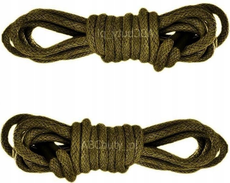 KHAKI Okrągłe Sznurówki do Butów Taktycznych Militarnych Sznurowadła 160 cm