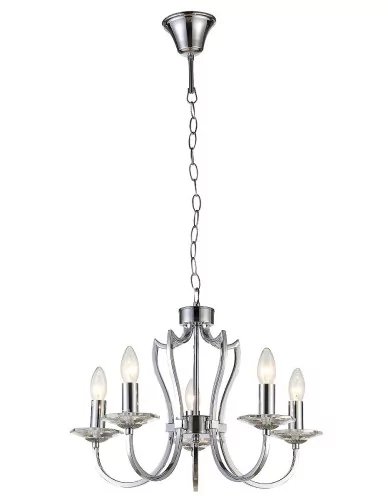 EVO Żyrandol LAMPA wisząca EVO P05762CH metalowa OPRAWA zwis świecznikowy chrom EVO P05762CH