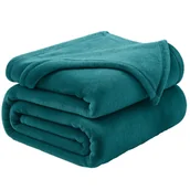 Koce - MIĘKKI KOC 130x170 CORAL NARZUTA ŁÓŻKO FOTEL KANAPĘ PLED PUSZYSTY MORSKI - miniaturka - grafika 1