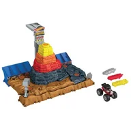Zabawki konstrukcyjne - Hot Wheels, Monster Trucks Arena Smashers - Piramida demolki Bone Shakera Zestaw, HNB96 - miniaturka - grafika 1