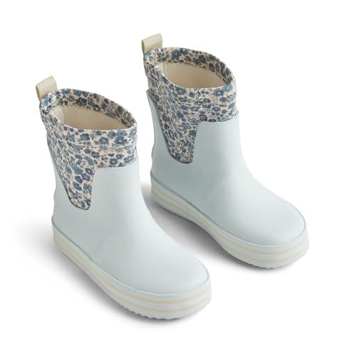 Wheat Unisex dziecięce kalosze z nadrukiem Mist Neopren, 1301 Blue Flower Meadow, 32 EU