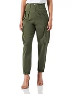 Spodnie damskie - Pinko Fitness Cargo Tricottine Spodnie Damskie, X20_zielony Karabin, 46 - miniaturka - grafika 1