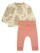 Bluzy i sweterki niemowlęce - Noppies 2-częściowy zestaw "Tortolita" w kolorze beżowo-różowym - miniaturka - grafika 1