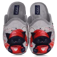 Kapcie damskie - Pantofle damskie hiszpańskie Neles 4124.703 GRIS R.37 - miniaturka - grafika 1