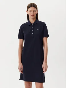 Gant Sukienka codzienna Shield 4201529 Granatowy Regular Fit - Sukienki - miniaturka - grafika 1