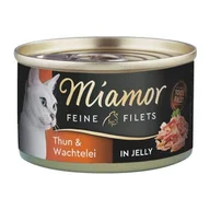 Mokra karma dla kotów - Miamor Feine Filets jasny tuńczyk i jajo przepiórcze 48x100 g - miniaturka - grafika 1