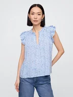 Bluzki damskie - GAP Bluzka w kolorze błękitno-białym - miniaturka - grafika 1