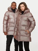 Kurtki damskie - Rains Kurtka zimowa 15160 Różowy Relaxed Fit - miniaturka - grafika 1