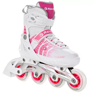 Rolki Regulowane RAVEN Crystal White/Pink 38-42 - Rolki - miniaturka - grafika 1