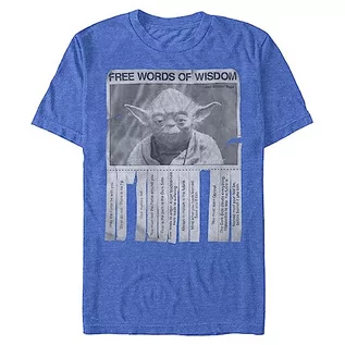 Koszulki męskie - Star Wars Unisex Words of Wisdom T-Shirt męski, Premium Royal Heather, XL - grafika 1