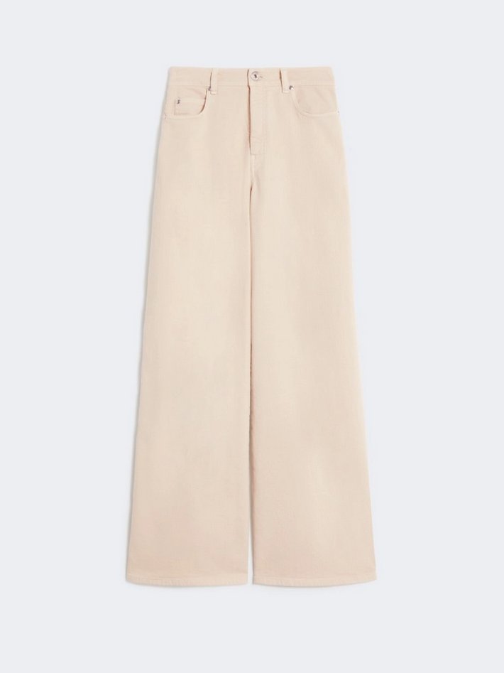 Spodnie unisex max mara pantalone wide leg sabbia altro