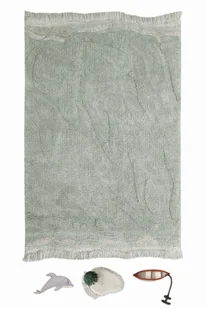 Bawełniany dywan do zabawy Fale 90x130cm - Dywany dla dzieci - miniaturka - grafika 1