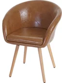 Krzesła - Krzesło do jadalni Malmö T633, krzesło kuchenne, retro 50s design ~ imitacja skóry , imitacja zamszu - miniaturka - grafika 1