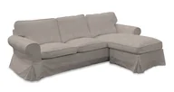 Meble modułowe i akcesoria - Dekoria Pokrowiec na sofę Ektorp 2-osobową i leżankę beżowo-szary 252 x 163 x 88 cm Etna 1014-705-09 - miniaturka - grafika 1