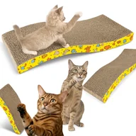 Drapaki dla kotów - Drapak dla kota tekturowy – poziomy leżak w kształcie fali, kartonowe legowisko - miniaturka - grafika 1