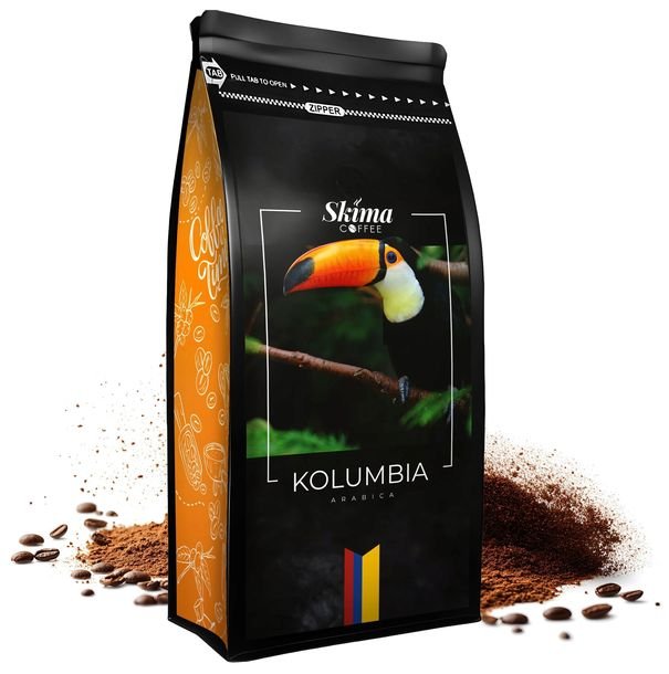 Kawa Mielona 500g KOLUMBIA 100% ARABICA Świeżo Palona SkimaCoffee + GRATIS